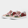 Flowers And Stripes Women's Slip-On Canvas Shoe
