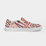 Flowers And Stripes Women's Slip-On Canvas Shoe