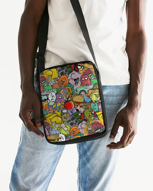 Crowded Street Messenger Pouch