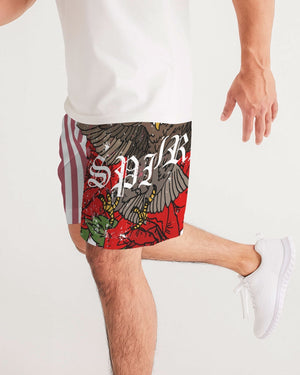 Flowers And Stripes Men's Jogger Shorts